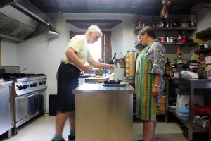 Preparing a meal at Casa Marchi cookery school