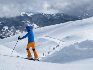 Skiing in Albertone, Italy